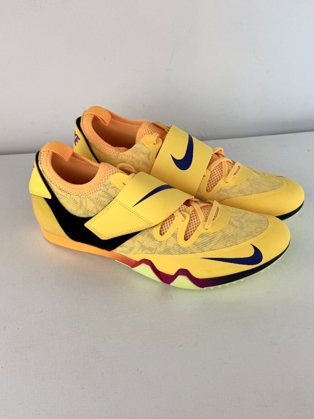 Men's 12.5-Nike Zoom Pole Vault Elite Track Shoes Citron Pulse Spikes FZ9649-80